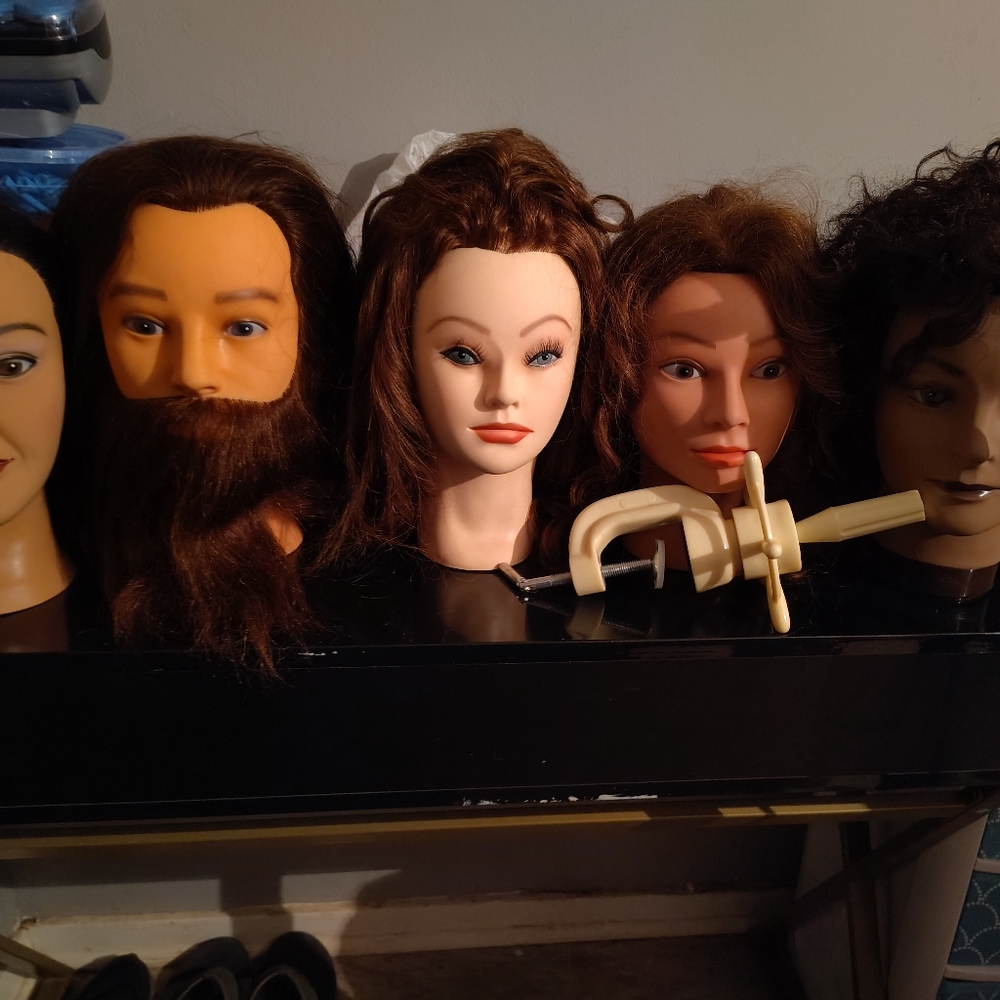 Brown Hair Styling Mannequin Head